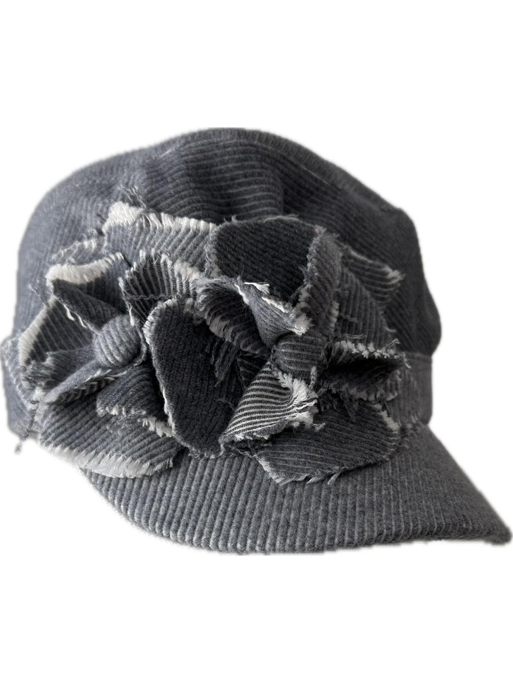 Scala Pronto 3D Flower Floral Newsboy Style Cabbie Hat Cap
